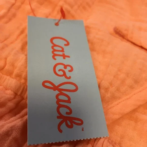 NWT Cat & Jack Peach Sleeveless Summer Dress - Size 3T - Picture 6 of 7